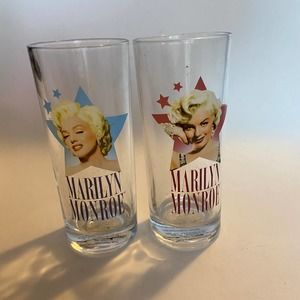 Marilyn Monroe Glasses 2 High Ball 6"